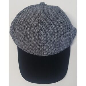 Andy & Evan Cap Boys 5-7 YR Navy Chevron Wool Blend w/ Velour Black Bill Logo